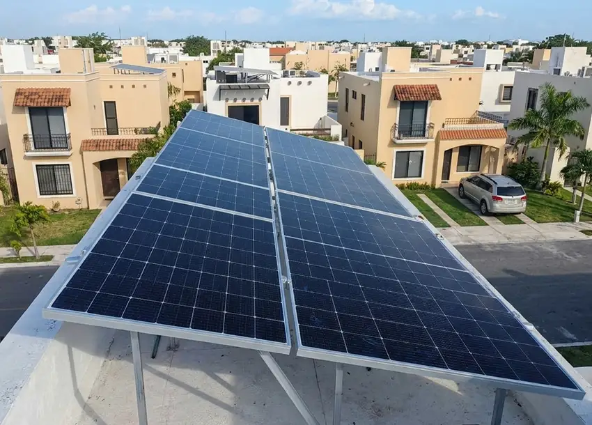santa fe norte instlacion de 8 paneles solares
